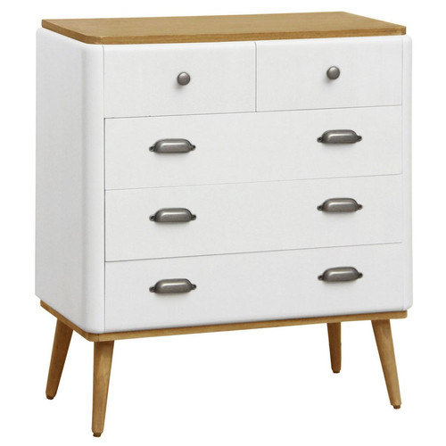 Commode Coiffeuse scandinave Blanc VIBORG - Commode blanche design