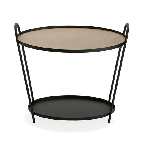 Table basse ronde COROLLE - Table basse noir design