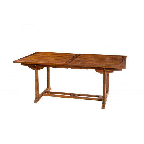 Table de jardin 8/10 personnes - rectangulaire extensible 180/240 x 100 cm en bois Teck huilé - Macabane - Macabane meubles