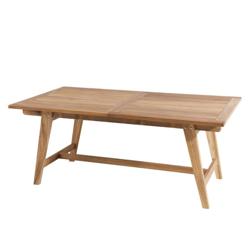 Table rectangulaire scandinave extensible en Teck Massif - Table de jardin design