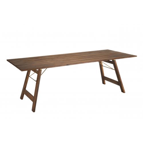 Table de jardin VICTOIRE 6/8 personnes rectangulaire pliante 220x90 cm en bois Acacia - Table de jardin design