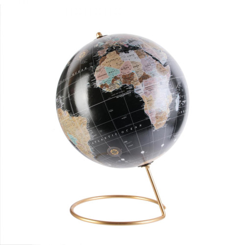 Globe Terrestre Noir et Doré MUNDA 3S. x Home  - Deco style industriel