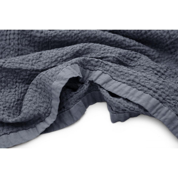 Les basiques - Plaid en coton gris foncé