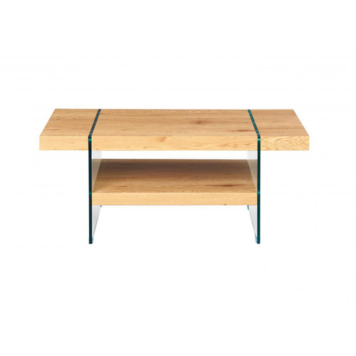 Table Basse Rectangulaire en Verre et contreplaqué LIOME 3S. x Home  - Table basse verre design