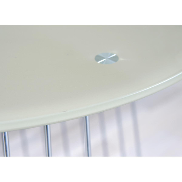 Table Basse en verre et Métal Chromé LINEARIS D70 cm