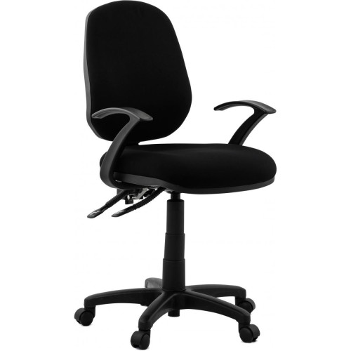 Chaise de bureau tissu noir design BOOP 3S. x Home  - Chaise de bureau noir