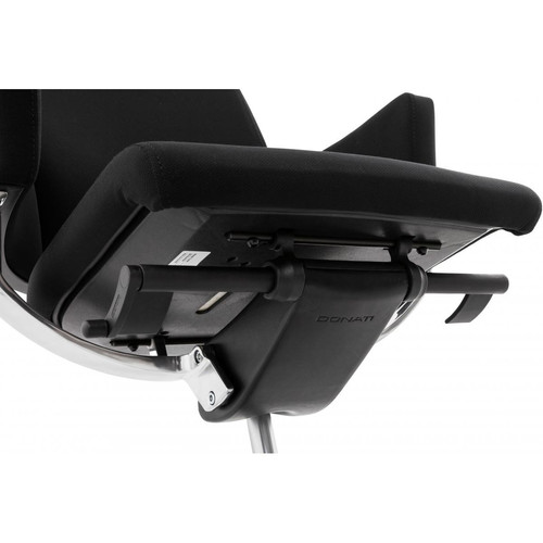 Chaise de bureau ergonomique tissu noir SILKO