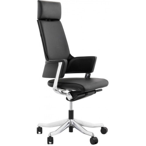 Chaise de bureau ergonomique cuir noir IVY 3S. x Home  - Chaise de bureau noir