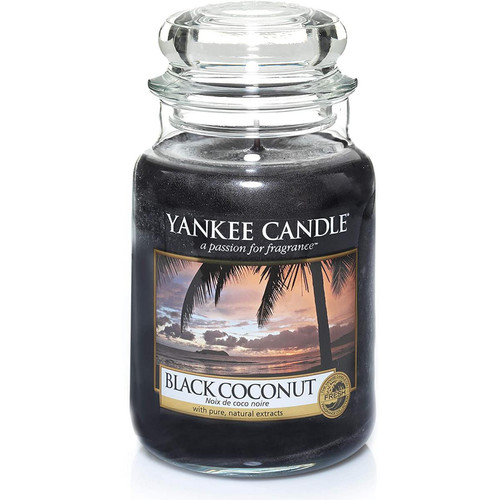 Bougie Grand Modèle Black Coconut/ Noix de Coco Noire - Deco luminaire yankee candle