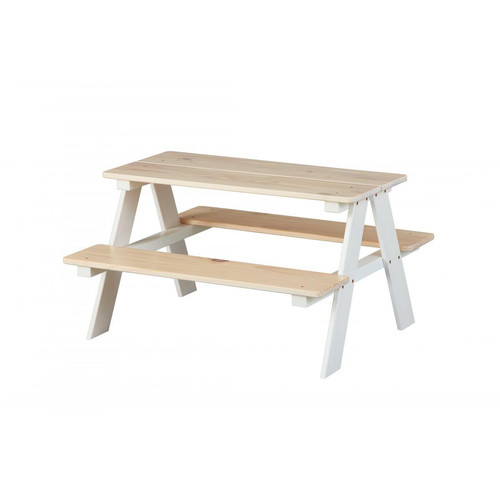 Ensemble table et bancs enfant en bois - HENNA 3S. x Home  - Fauteuil et chaise enfant design