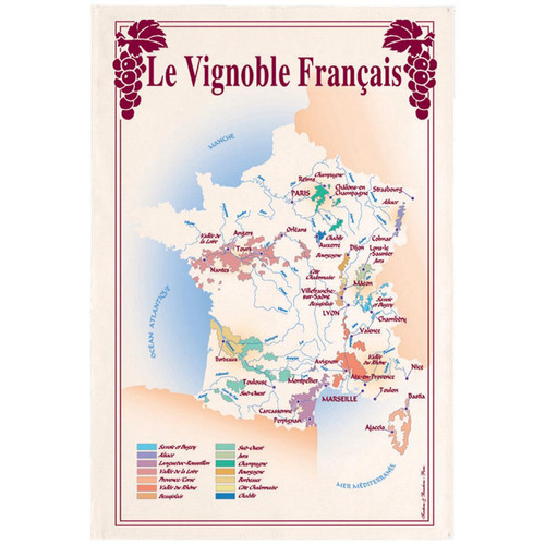 Torchon Vignoble France - Linge de table