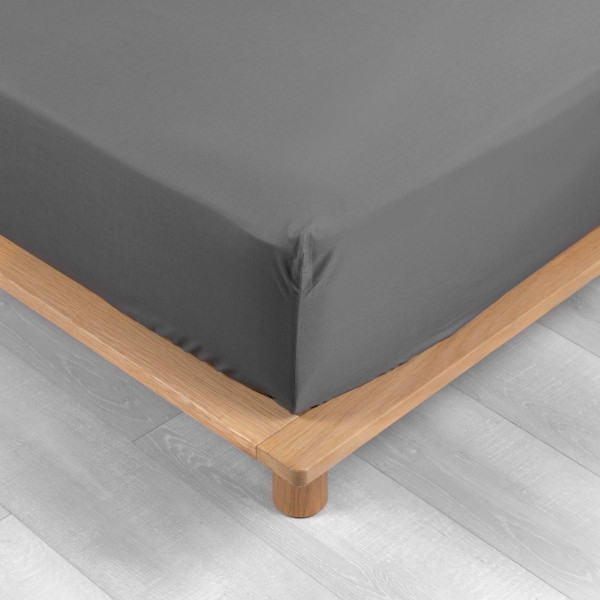 Drap Housse Percale Anthracite
