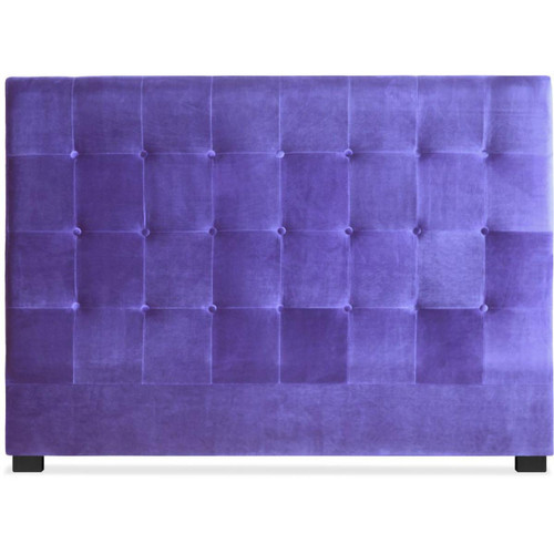 Tête de lit capitonnée 160 cm Velours Violet PACA - Têtes de Lit