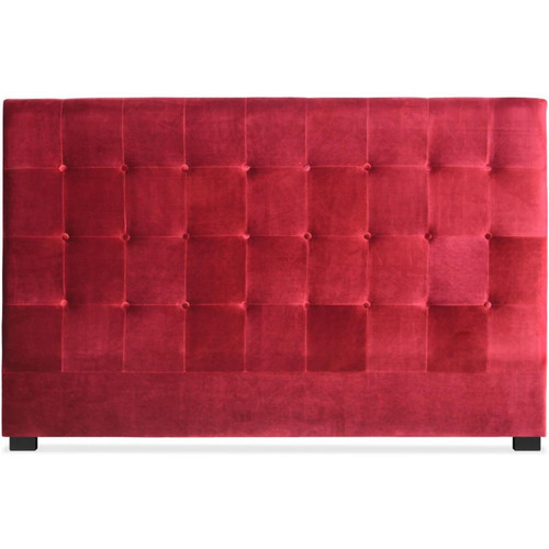 Tête de lit capitonnée 180 cm Velours Rouge PACA