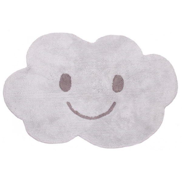 Tapis enfant nuage gris 115x75cm BUZZ