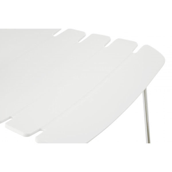 Tabouret de bar design assise polypropylene blanc REEN