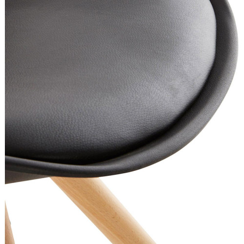 Chaise noire design pieds en polypropylène TURIN