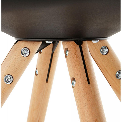Chaise noire design pieds en polypropylène TURIN