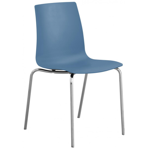 Chaise Design Bleue Mat OLYMPIE - Promos chaise