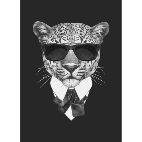 Tableau Jaguar Cool Portraits L.55 x H.80 cm - Fete des peres cadeaux
