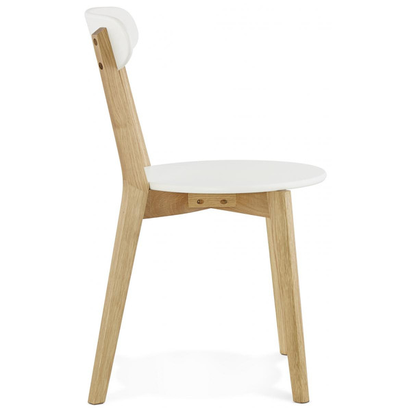 Chaise scandinave blanche 45x52x80 cm BOSQUE