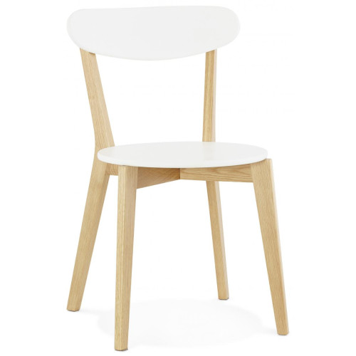 Chaise scandinave blanche 45x52x80 cm BOSQUE 3S. x Home  - Chaise marron design