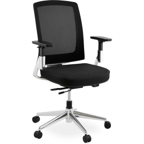 Chaise de bureau noire 65x68x111 cm BELIA - Chaise de bureau noir