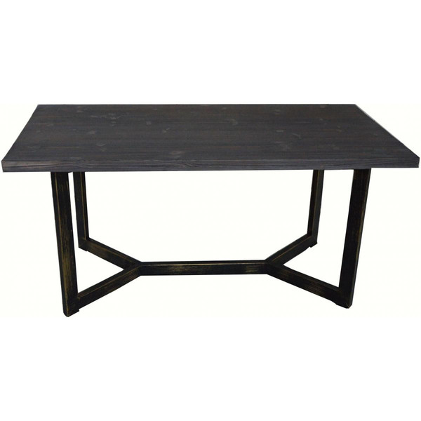 Table basse rectangulaire en métal et bois PALINA