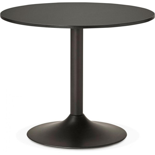 Table Ronde Bois Noire D90 ALBURY - Table a manger noir