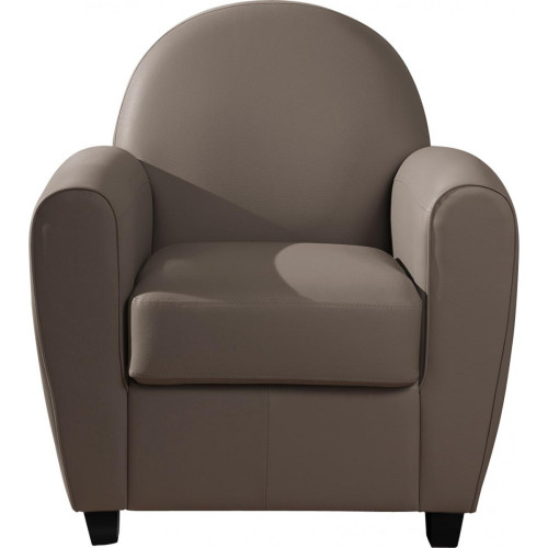 Fauteuil Club Taupe HELOISE - Fauteuil Soldes
