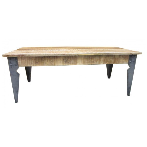 Table basse en bois et métal H46 AMBROSIA - Table basse marron