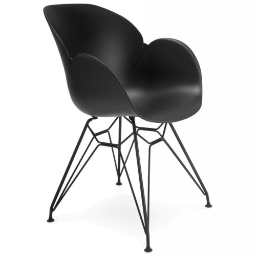 Chaise Design En Plastique Noir PAIUTE 3S. x Home  - Chaises Noir