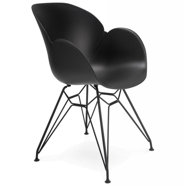 Chaise Design En Plastique Noir PAIUTE