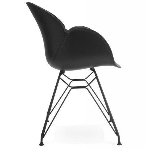 Chaise Design En Plastique Noir PAIUTE
