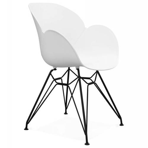 Chaise Design En Plastique Blanc PAIUTE