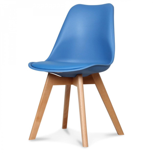 Chaise Design Style Scandinave Bleu ESBEN - Chaise bleu design
