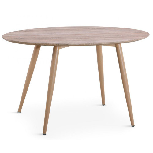 Table Ovale Scandinave Effet Chêne WAEL - Table a manger bois design