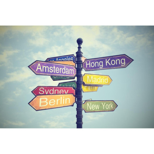 Tableau Voyage Directional City Signs 80x55