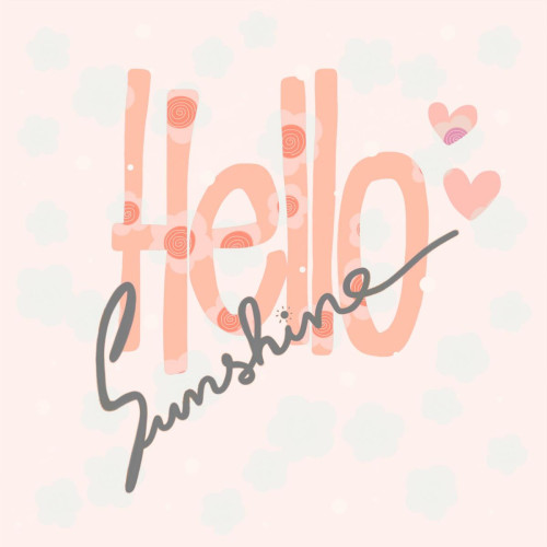 Tableau Quotes Hello Sunshine 60x60 - Selection love