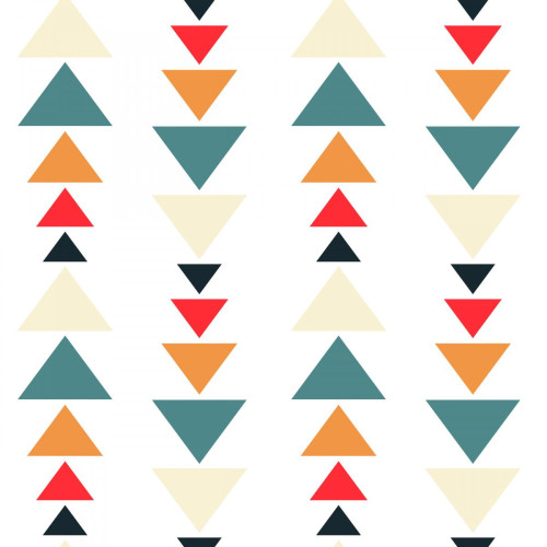 Tableau Pattern Triangles Colorés 60x60 - Tableau Voyage