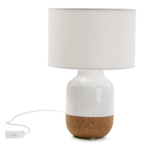 Lampe De Table En Céramique Blanc TUSSORA - Lampe a poser design