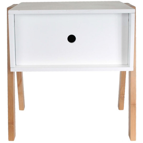 Table de Chevet Empilable Blanc ICHIGO - Deco chambre adulte design