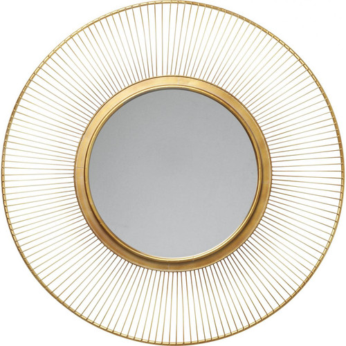 Miroir Soleil Doré D93cm LIGHT - Miroir rond ovale design
