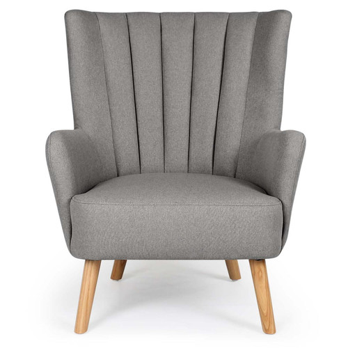 Fauteuil Scandinave Gris ARPI - Pouf et fauteuil design