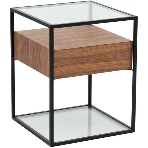 Table D'Appoint En Bois Et Verre GOZA 3S. x Home  - Salon meuble deco