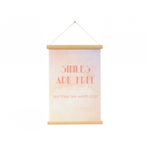 Affiche Rose Smiles Are Free MALLAWI - Deco luminaire scandinave
