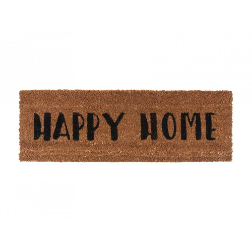 Paillasson Fibres Coco Noir Happy Home DESSOUK - 3S. x Home - Tapis marron