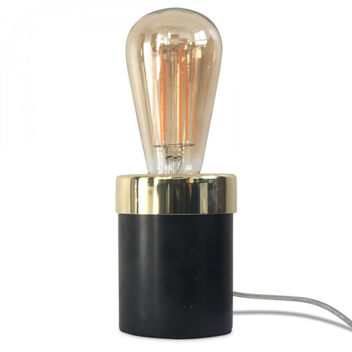 Lampe Marbre Noir BARNY - Deco style industriel