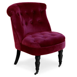 Fauteuil Crapaud Velours Rouge THIES