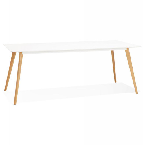 Table à Manger Scandinave Chêne Blanc 200x78cm FIGUERAS 3S. x Home  - Table en bois design
